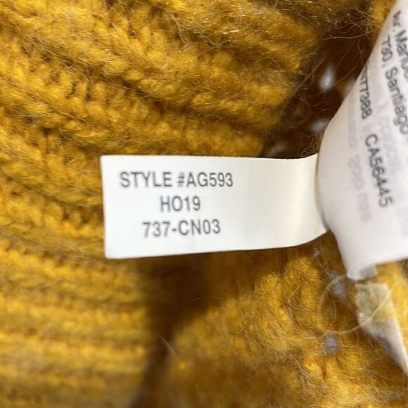 Madewell Windemere Pointelle Pullover Sweater Gold size XS - Picture 10 of 13